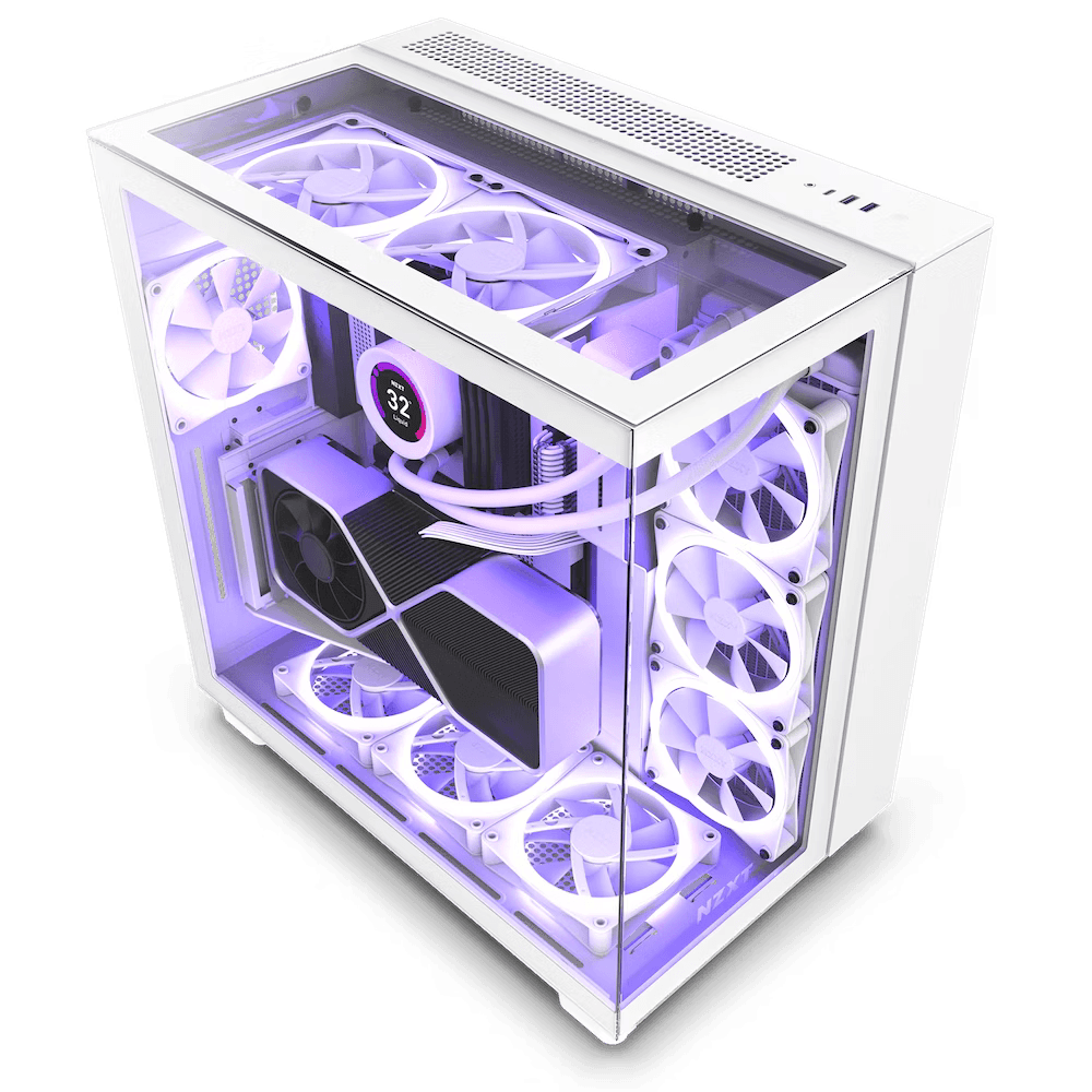 Gabinete NZXT H9 Elite ATX Mid Tower Blanco