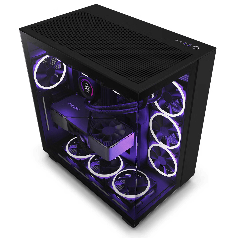 Gabinete NZXT H9 Flow ATX Mid Tower Negro
