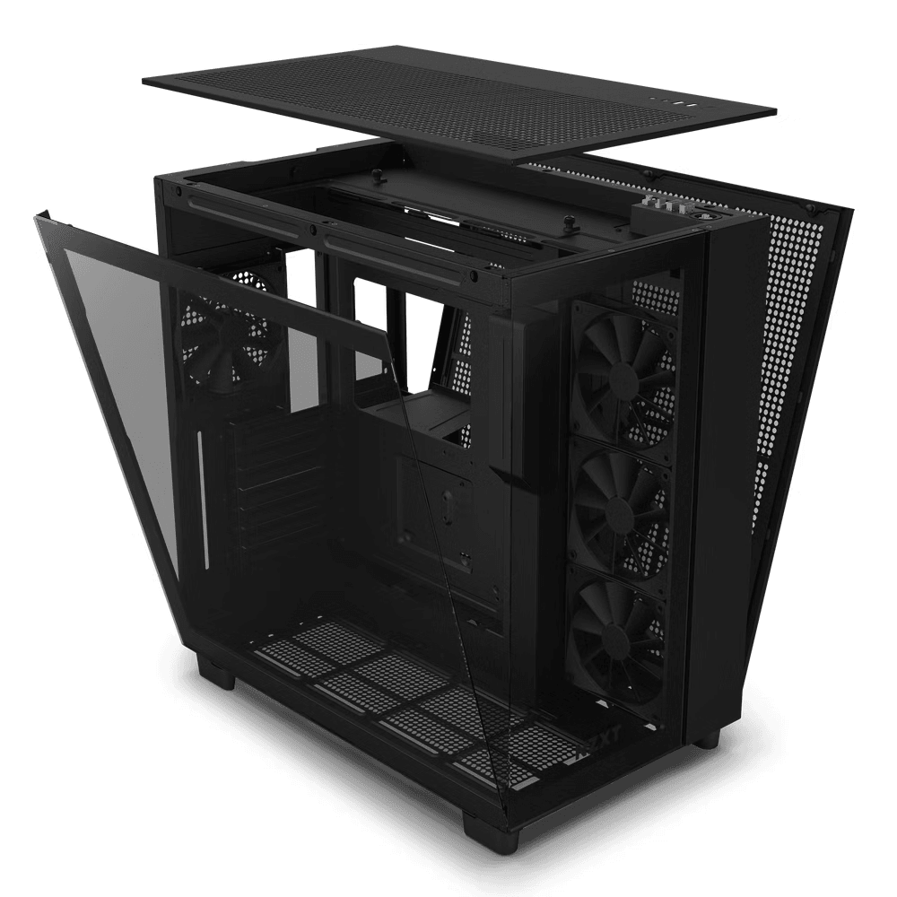 Gabinete NZXT H9 Flow ATX Mid Tower Negro