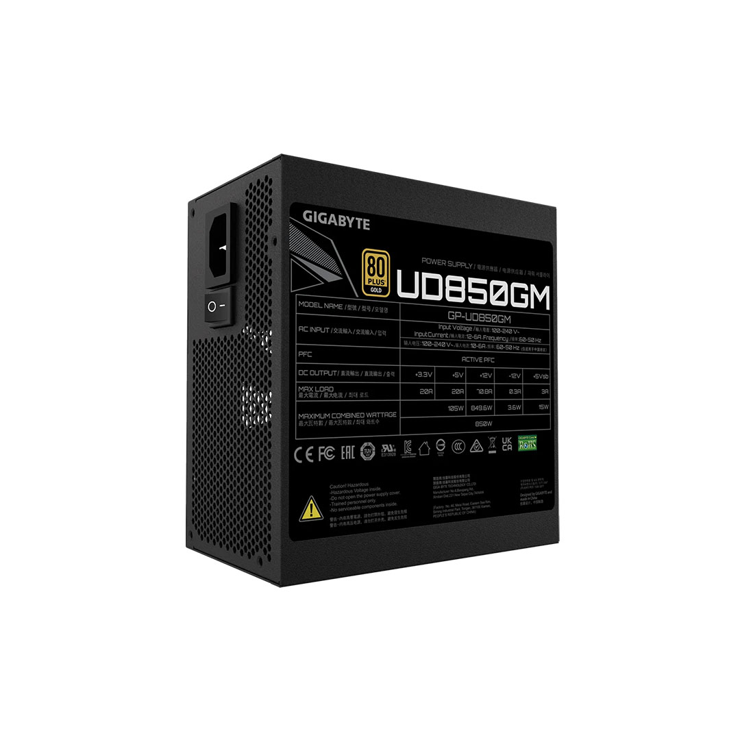 Fuente de Poder Gigabyte 850W 80+ Gold Full Modular