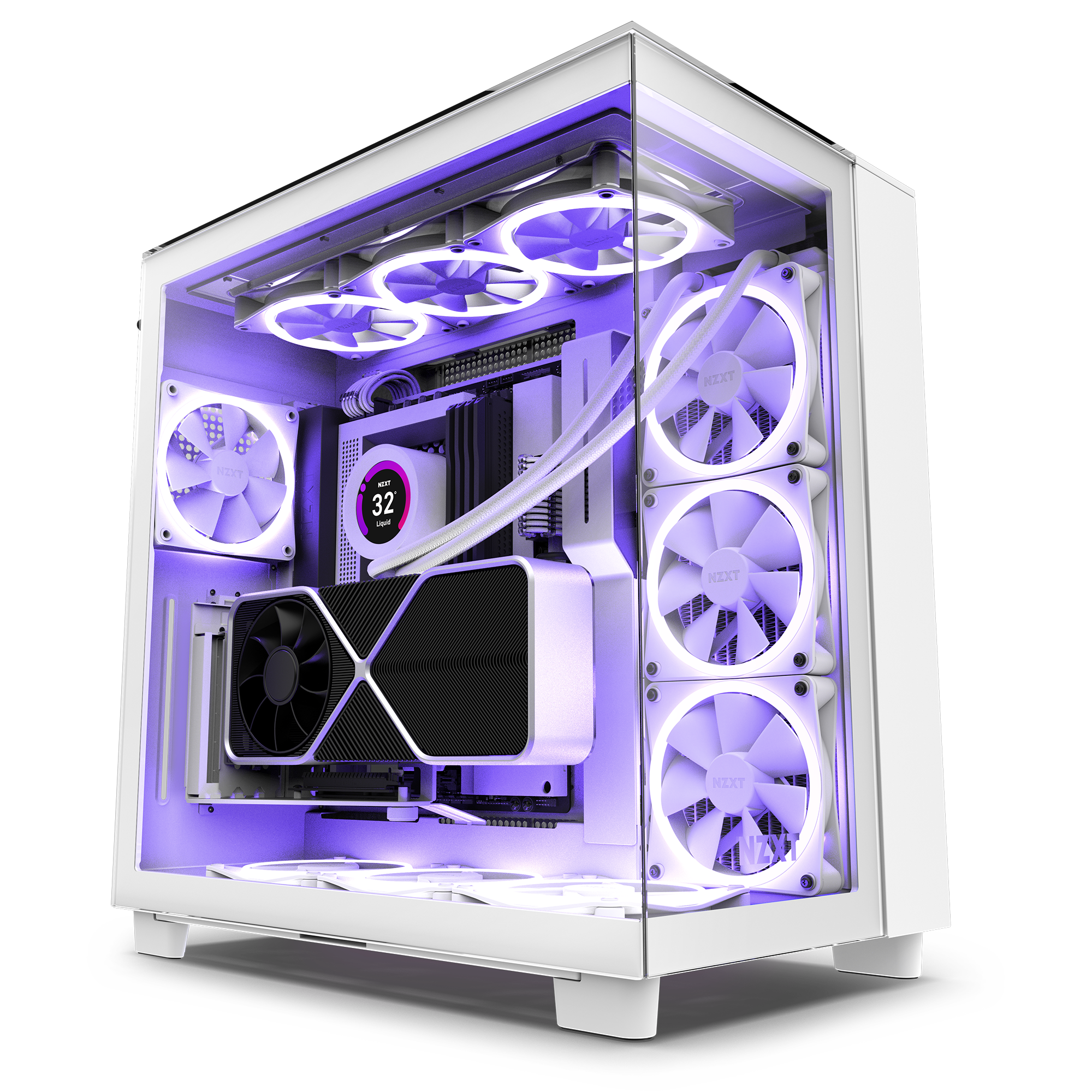 Gabinete NZXT H9 Elite ATX Mid Tower Blanco