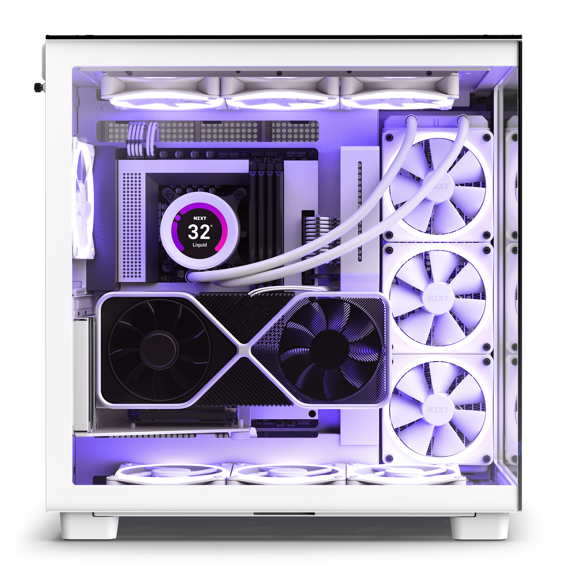 Gabinete NZXT H9 Elite ATX Mid Tower Blanco
