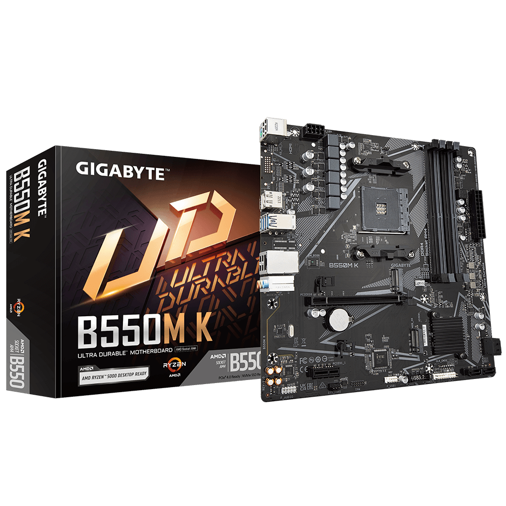 Placa Madre Gigabyte B550M-K MicroATX AMD AM4
