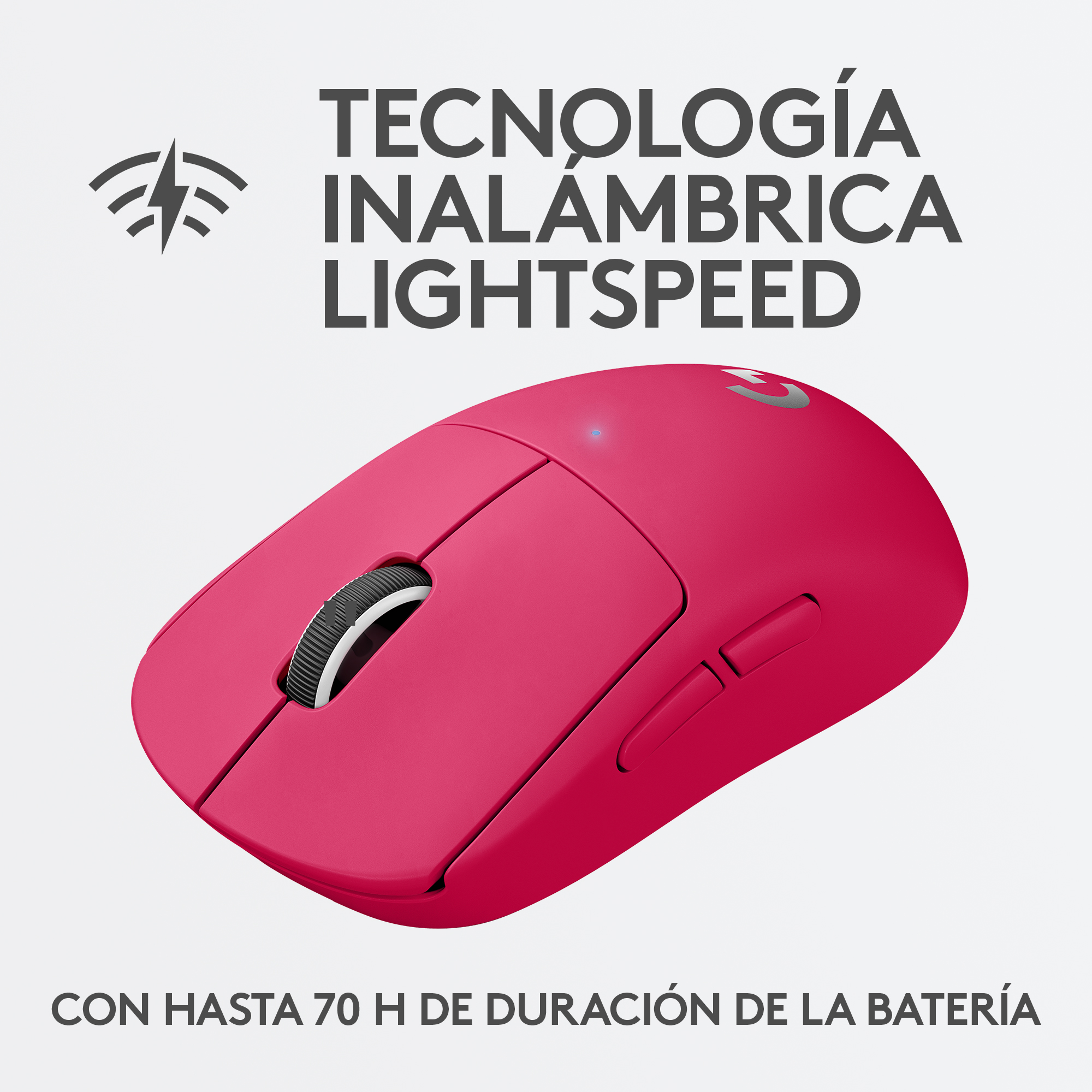 Mouse gamer Logitech Pro X Superlight Magenta Hero 25k