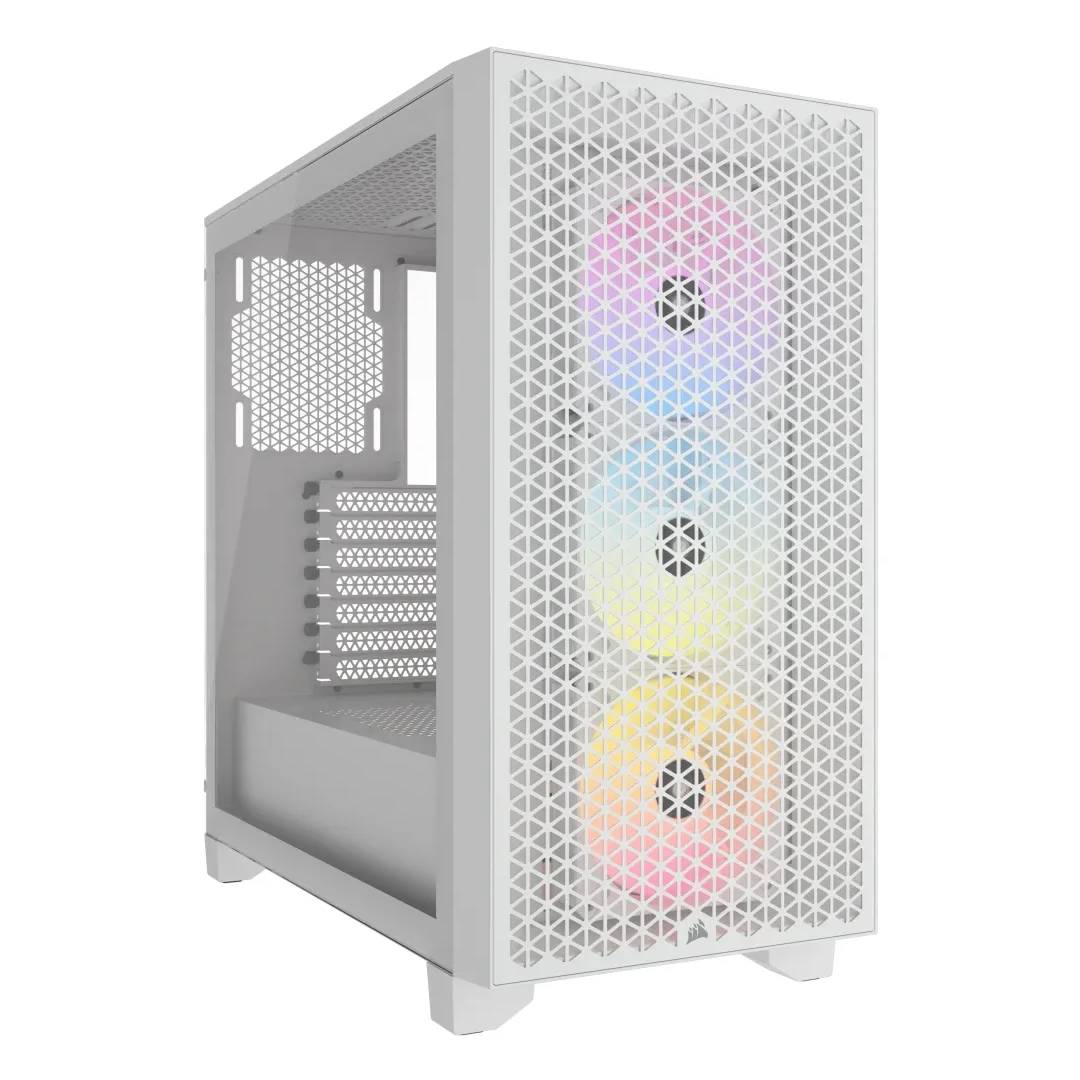 Gabinete Corsair 3000D RGB AirFlow Vidrio Blanco