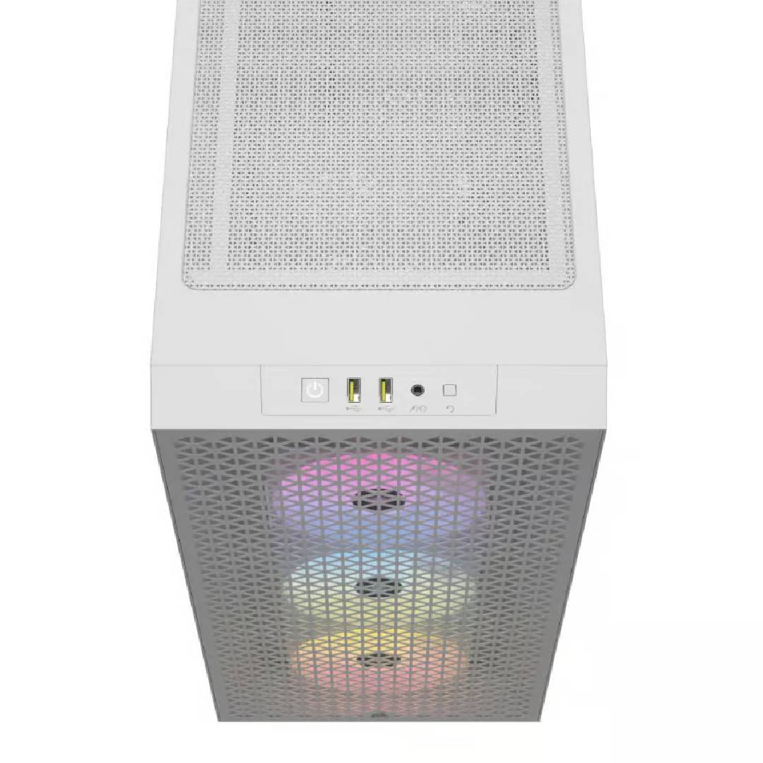 Gabinete Corsair 3000D RGB AirFlow Vidrio Blanco