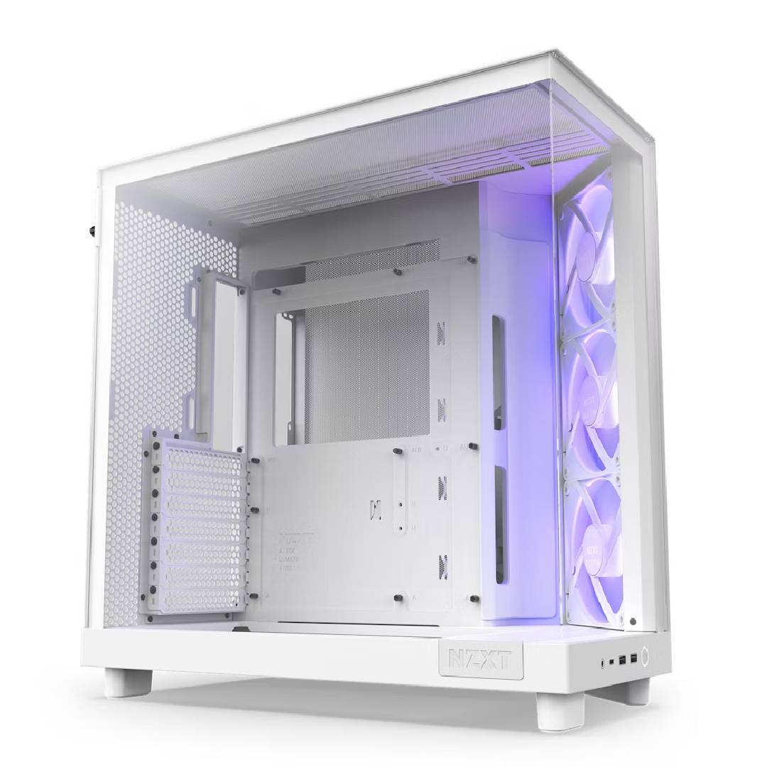 Gabinete NZXT H6 Flow RGB ATX Dual-Chamber Blanco