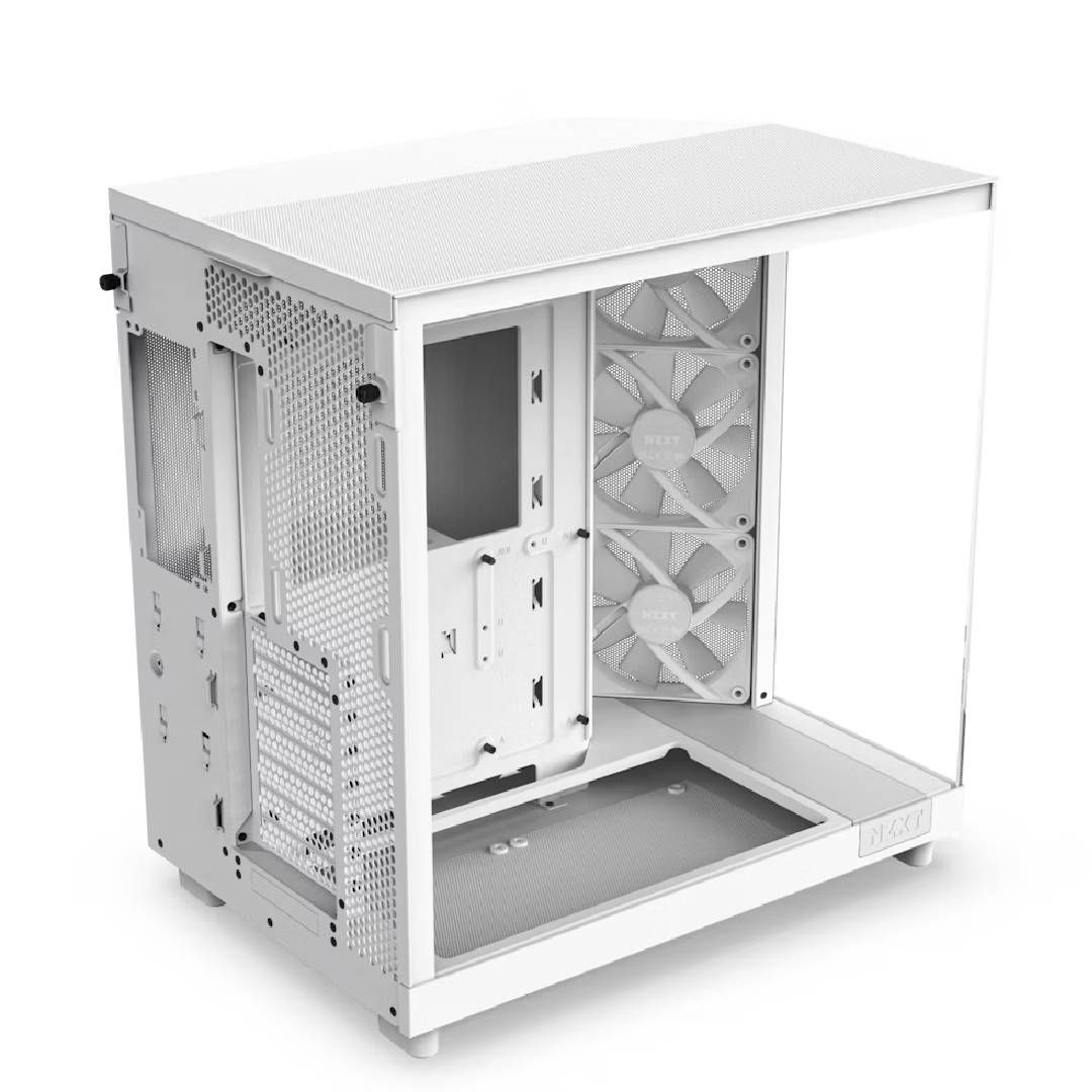 Gabinete NZXT H6 Flow RGB ATX Dual-Chamber Blanco