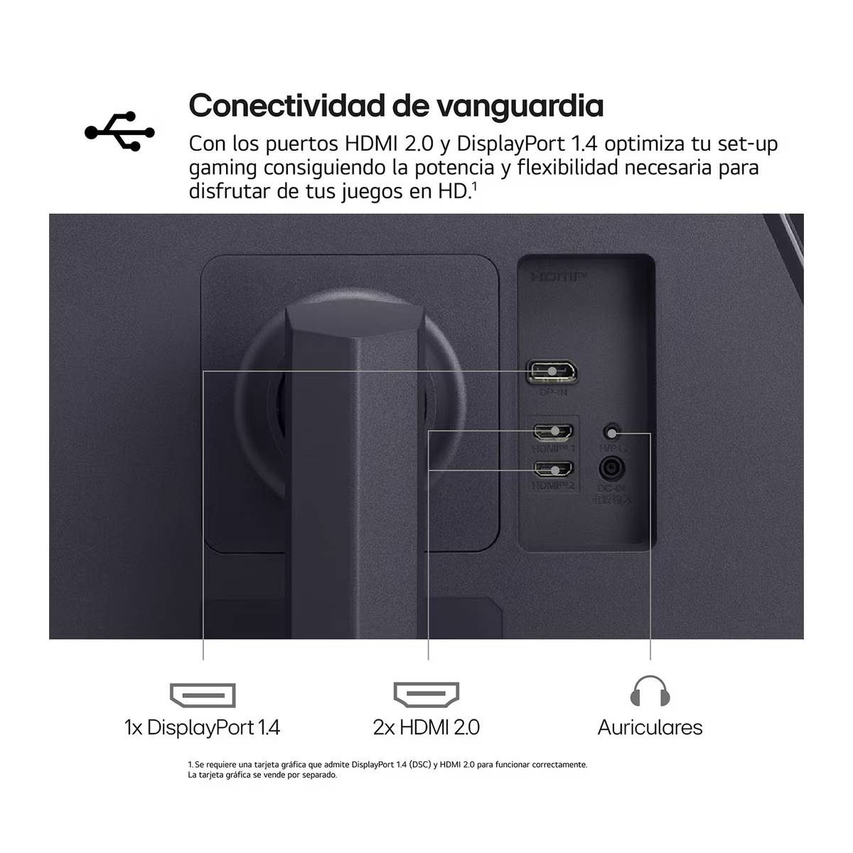 Monitor Curvo LG Ultragear 27 - 1ms, 180Hz 27GS60QC-B