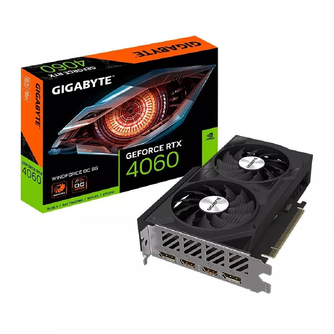 Tarjeta de Video Gigabyte GeForce RTX 4060 WINDFORCE OC 8G