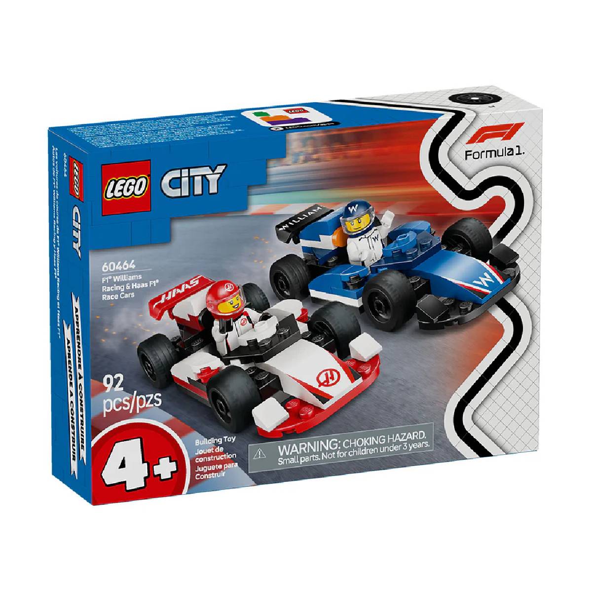 LEGO CITY: AUTOS DE F1 WILLIAMS RACING Y HAAS 60464
