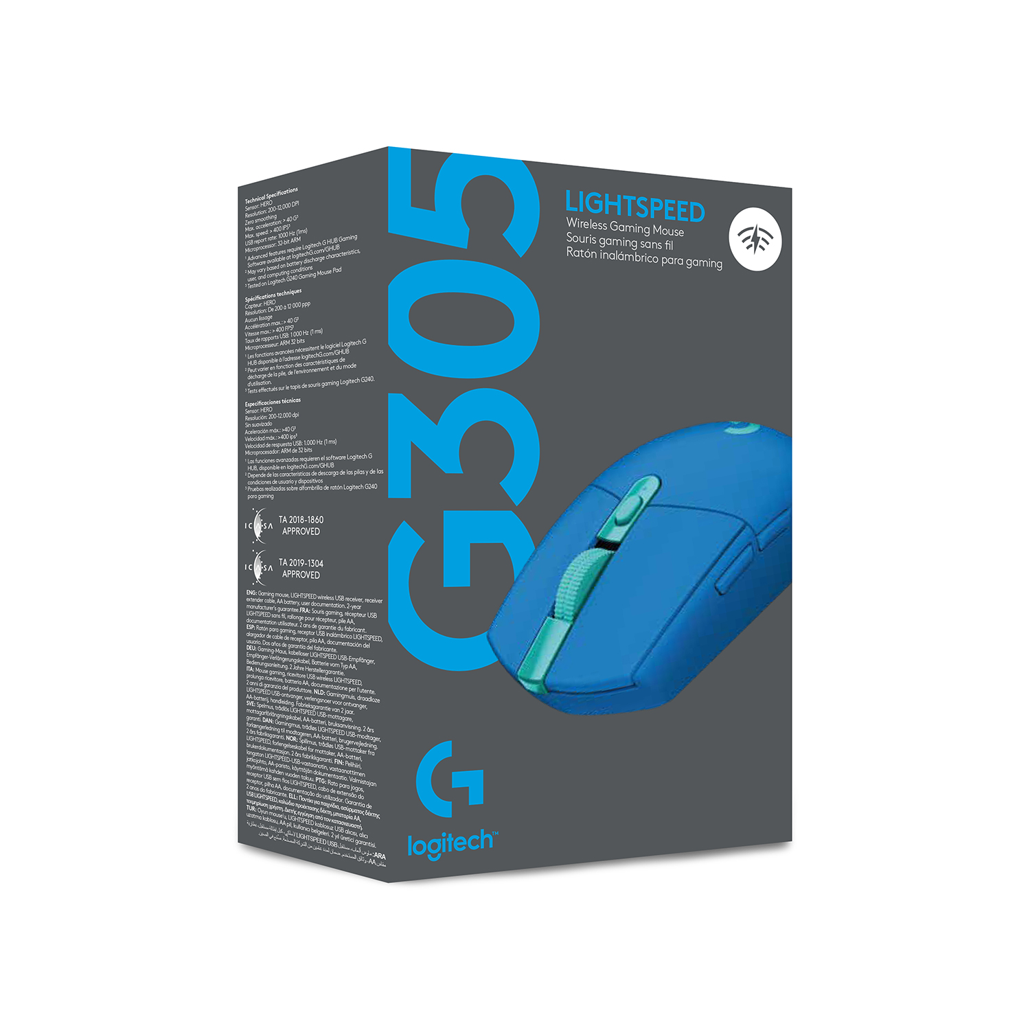 Mouse Gamer Logitech Inalambrico G305 Azul 12k dpi