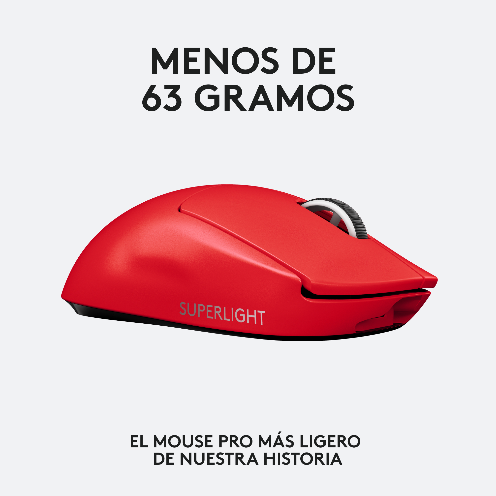 Mouse Gamer Logitech PRO X Superlight Inalambrico Rojo