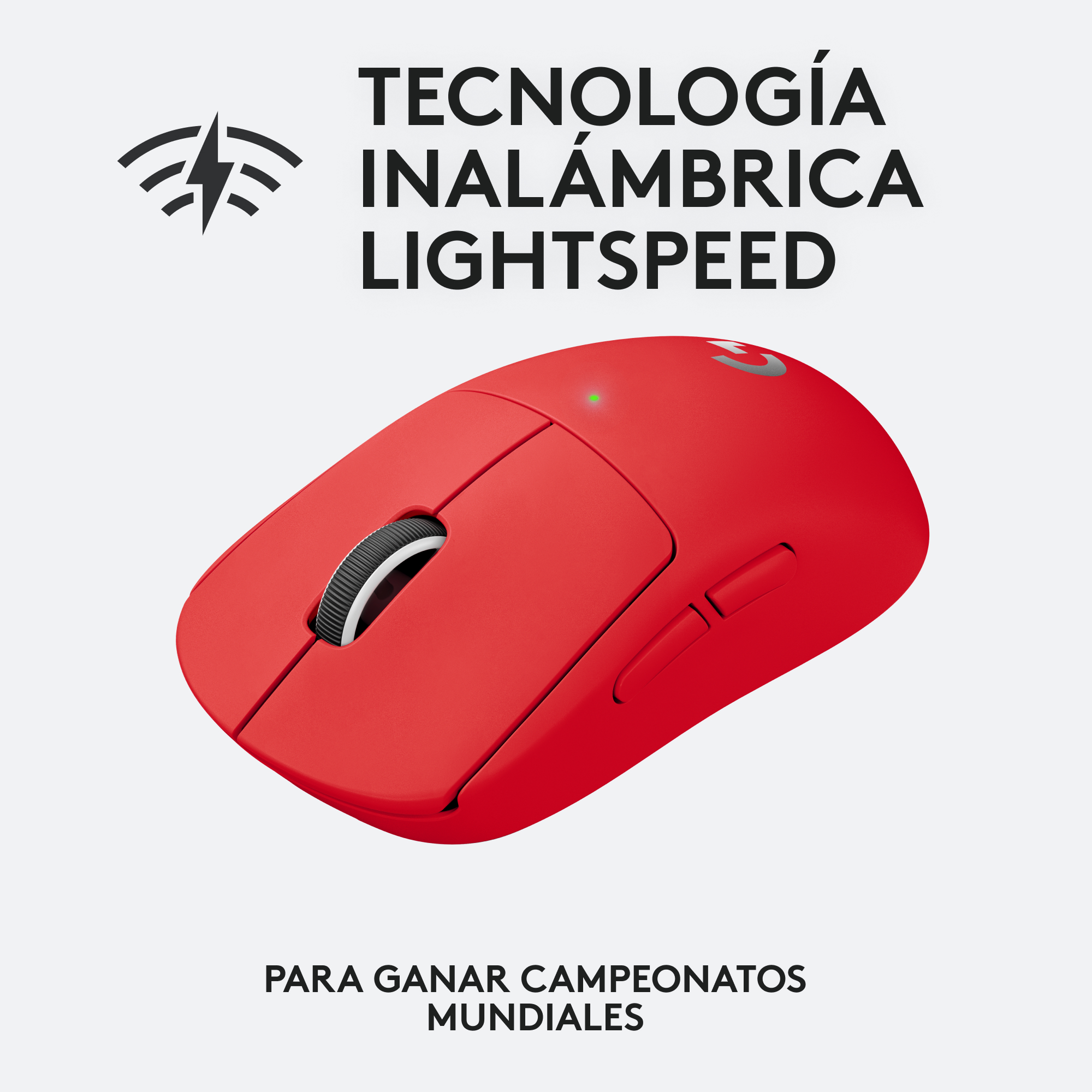 Mouse Gamer Logitech PRO X Superlight Inalambrico Rojo