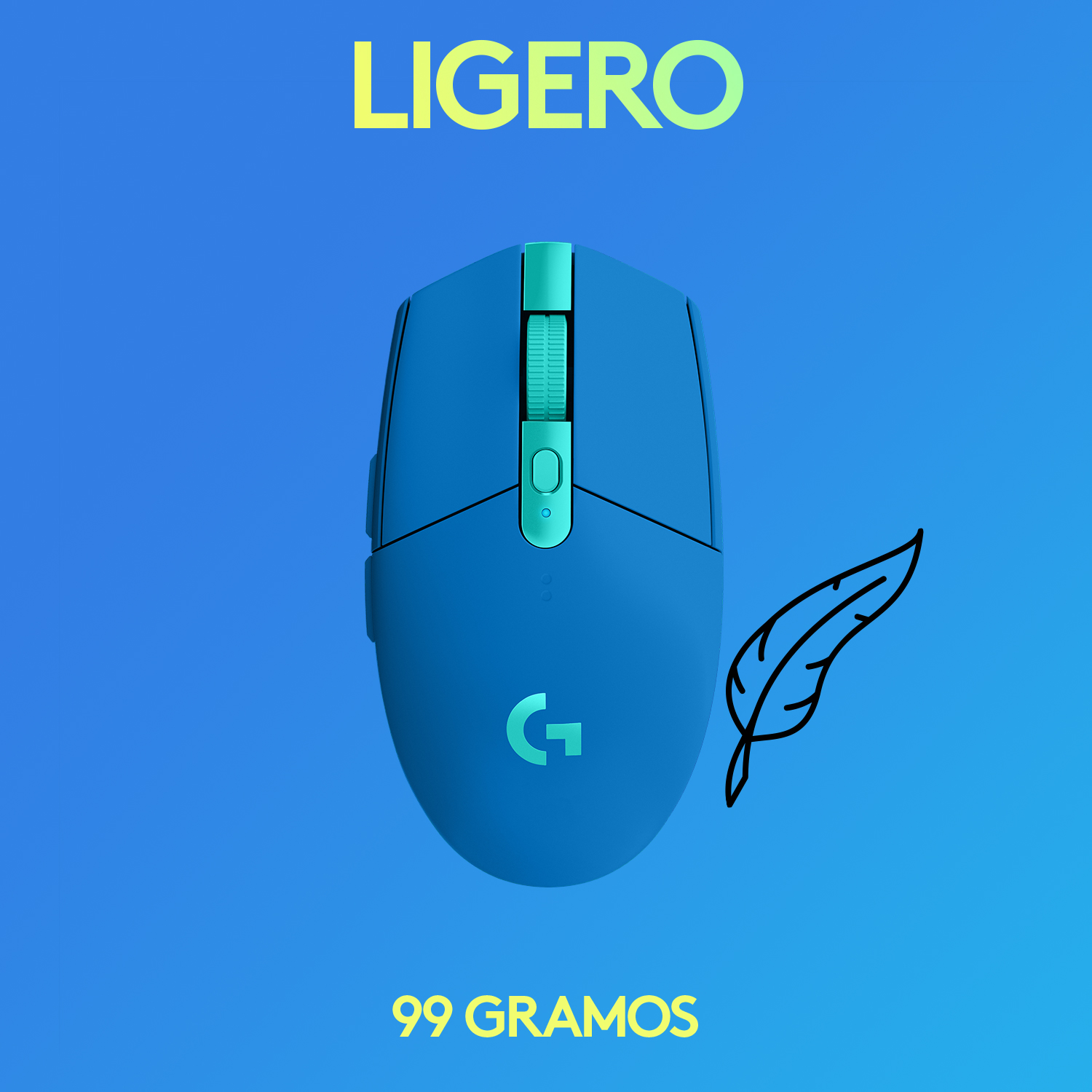 Mouse Gamer Logitech Inalambrico G305 Azul 12k dpi