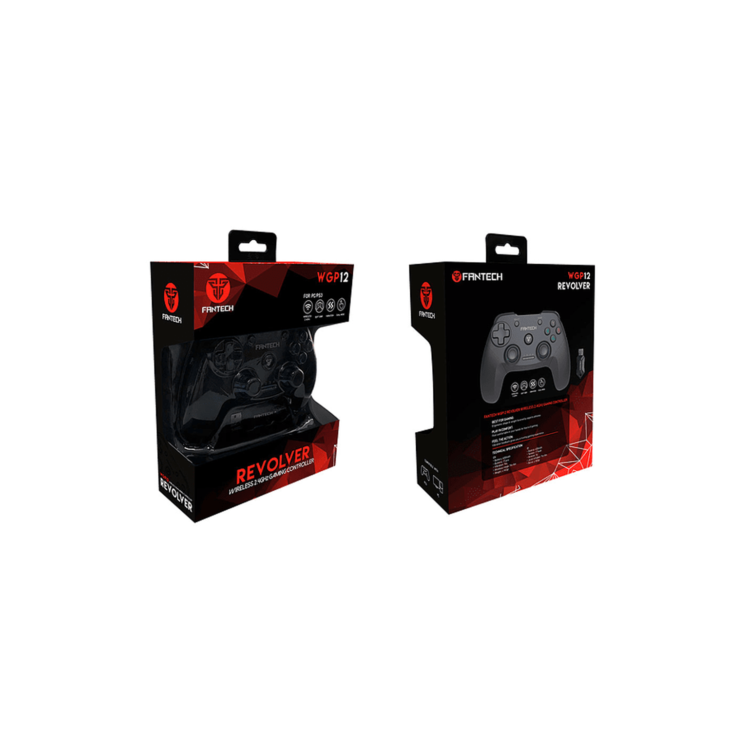 Control Gamer Fantech Inalambrico WGP12 Negro
