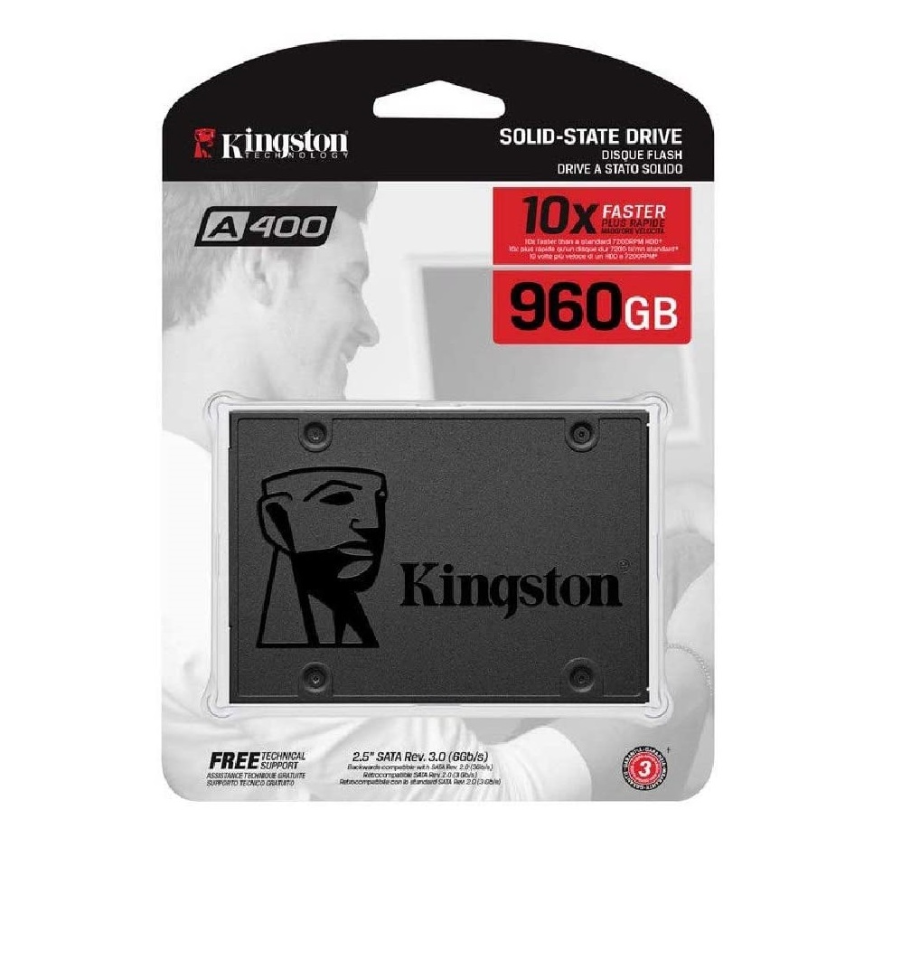 Disco Duro Sólido Kingston A400 960 GB SATA3 25"