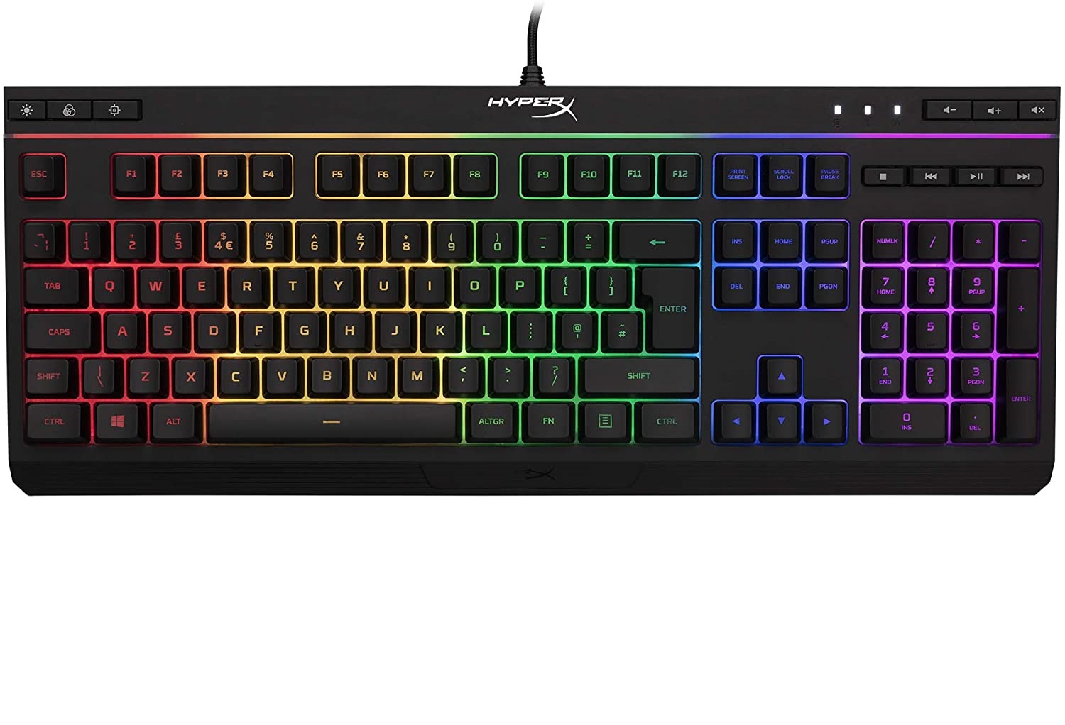 Teclado Gamer HyperX Alloy Core RGB Membrana USB