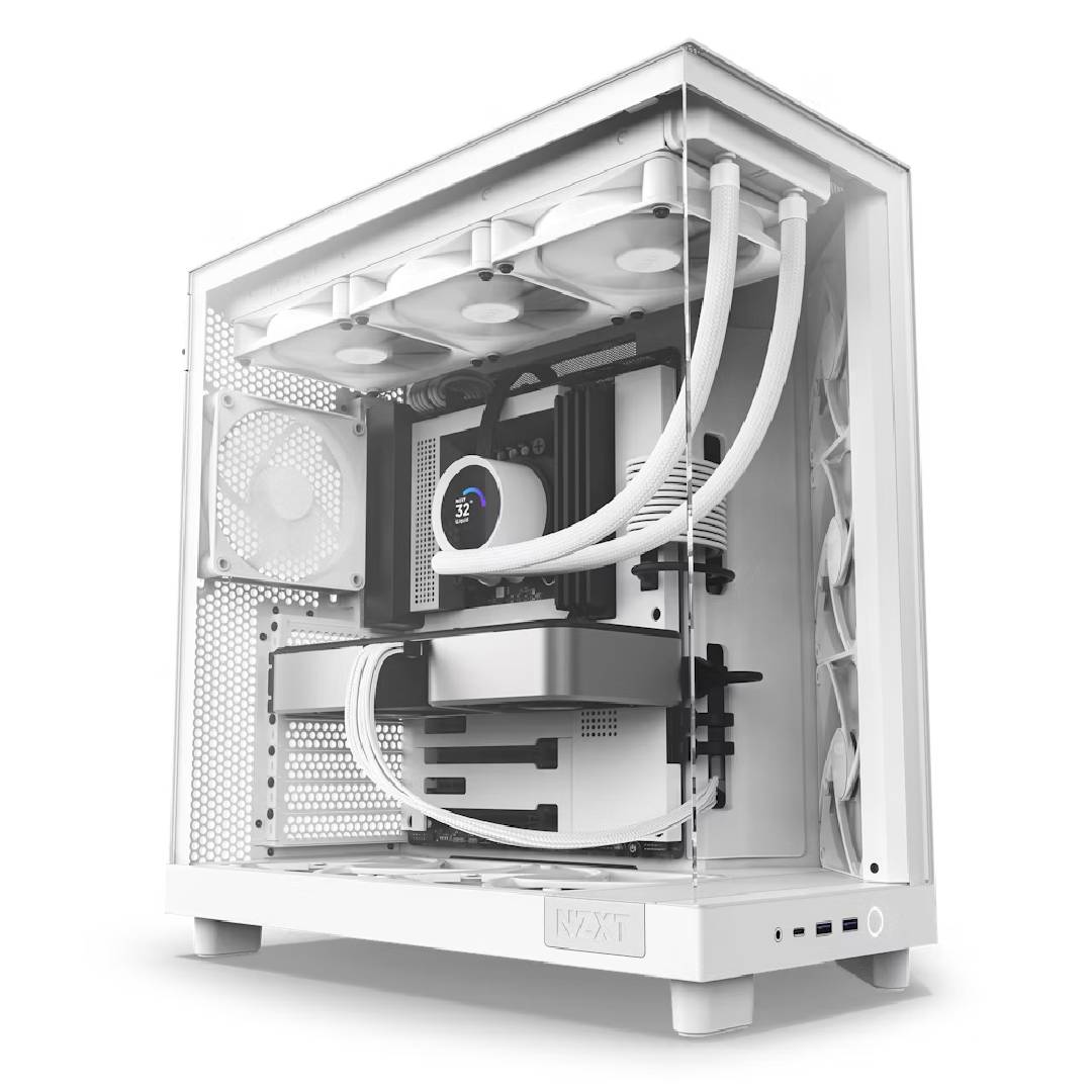 OPEN BOX Gabinete NZXT H6 Flow ATX Dual-Chamber Blanco