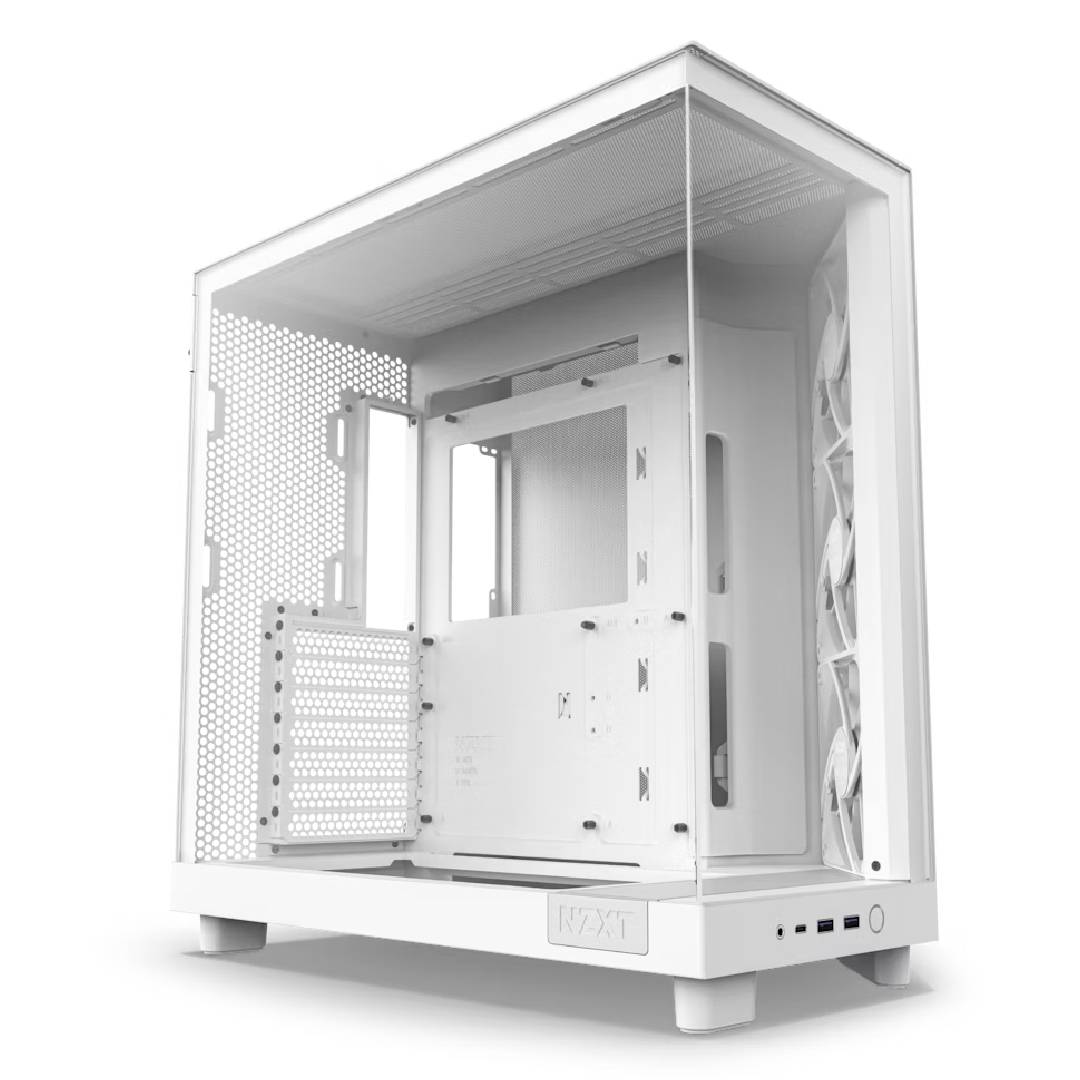 OPEN BOX Gabinete NZXT H6 Flow ATX Dual-Chamber Blanco
