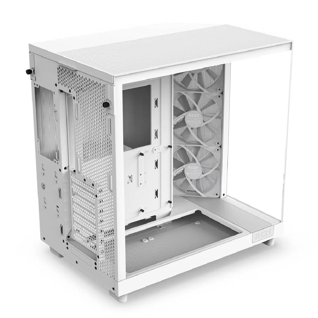 OPEN BOX Gabinete NZXT H6 Flow ATX Dual-Chamber Blanco