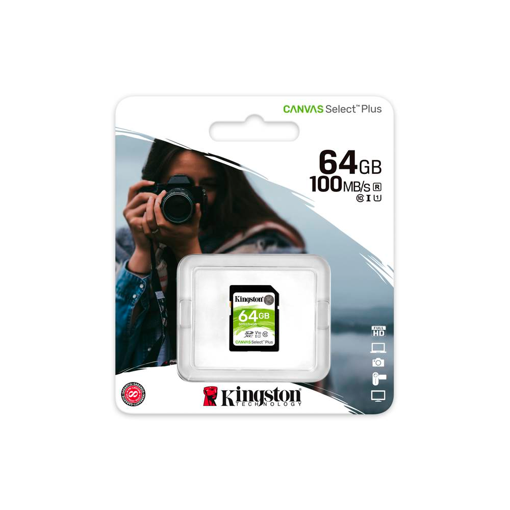 OPEN BOX Tarjeta de Memoria SD Kingston Canvas Select 64GB