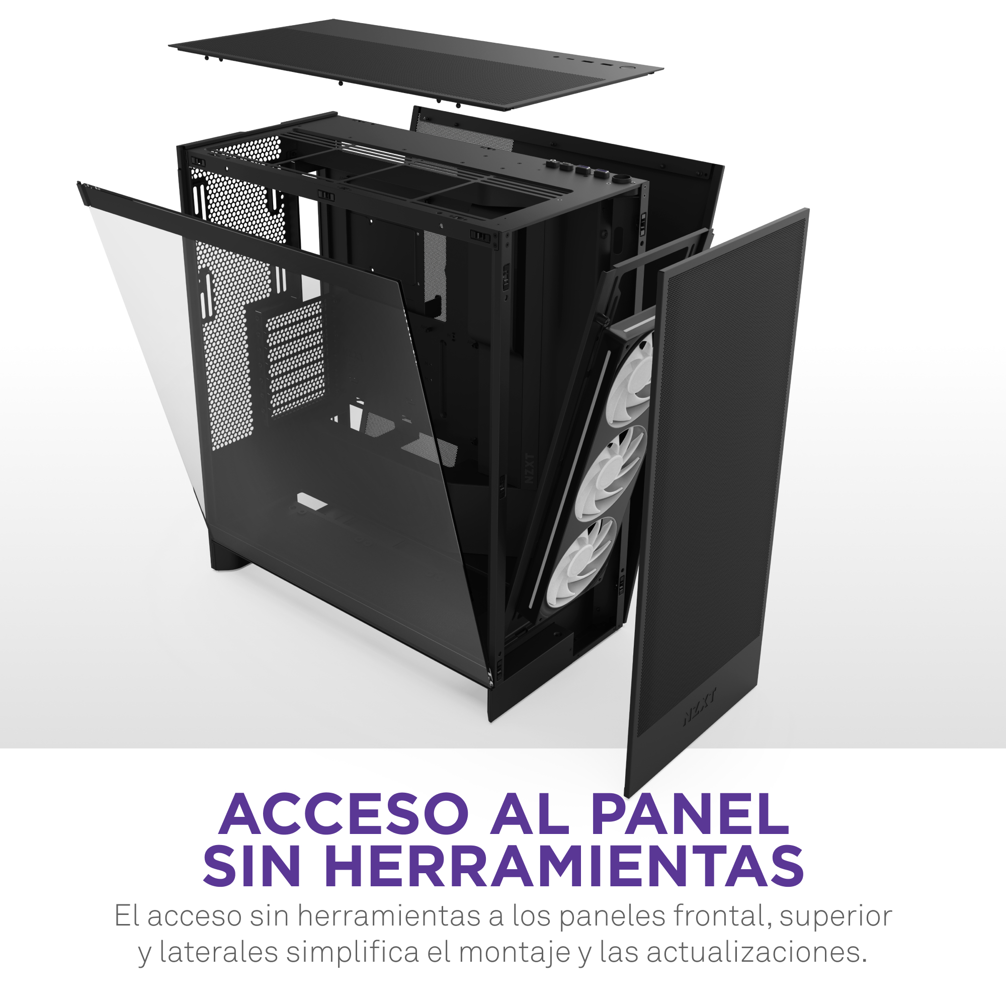 OPEN BOX Gabinete NZXT H7 Flow RGB (2024) Mid-Tower Case Negro