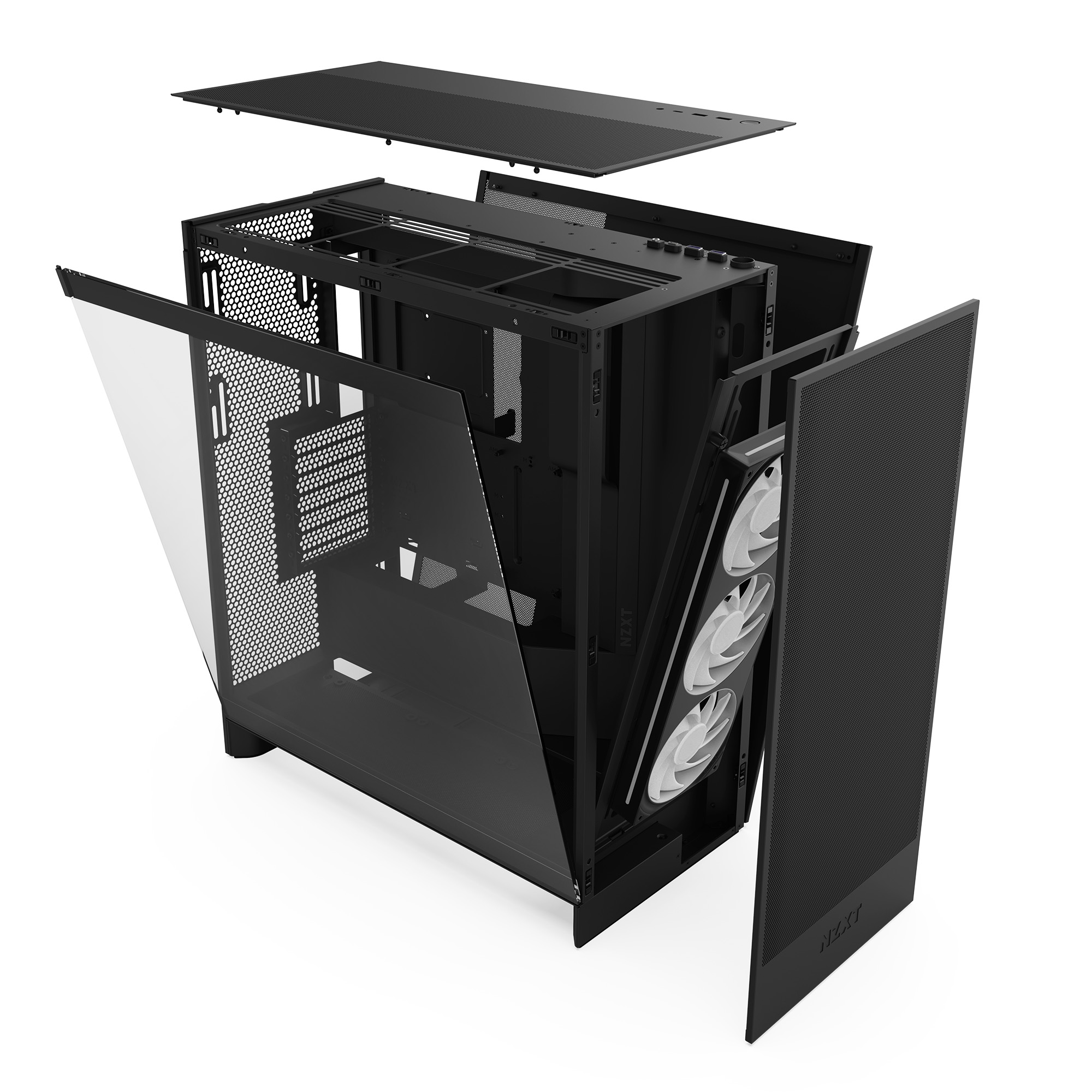 OPEN BOX Gabinete NZXT H7 Flow RGB (2024) Mid-Tower Case Negro