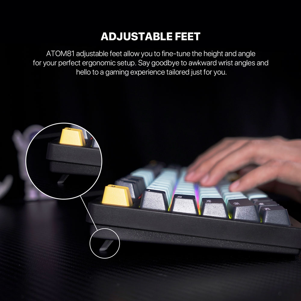 Teclado Fantech MK875V2 ATOM81 Mizu Edition Navy Switch Blue