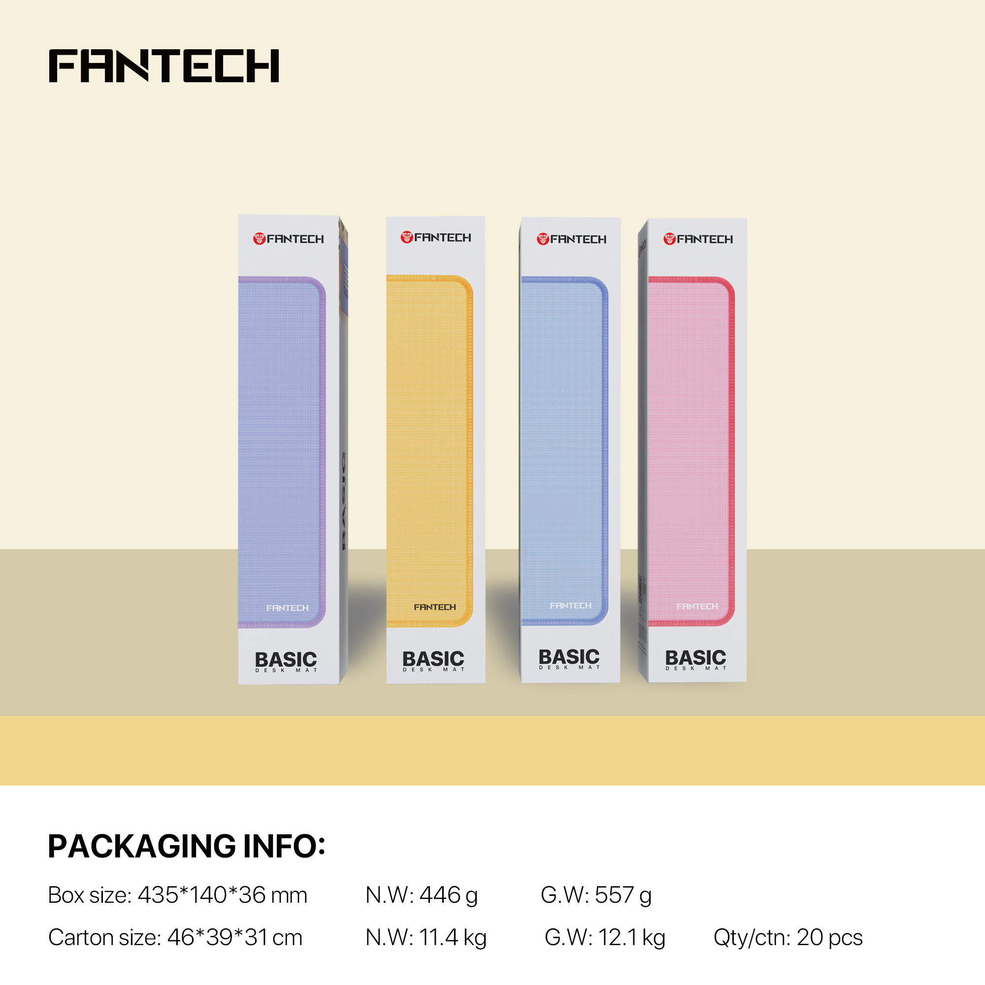 Mousepad Fantech MP70 BASIC XL Yellow
