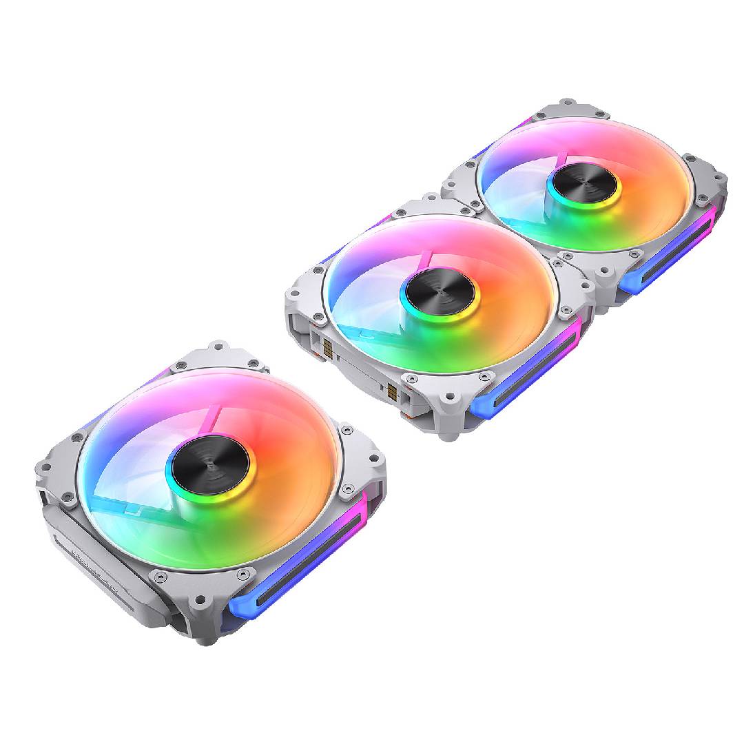 Pack de 3 Fan Cougar Apolar 120 ARGB Blanco