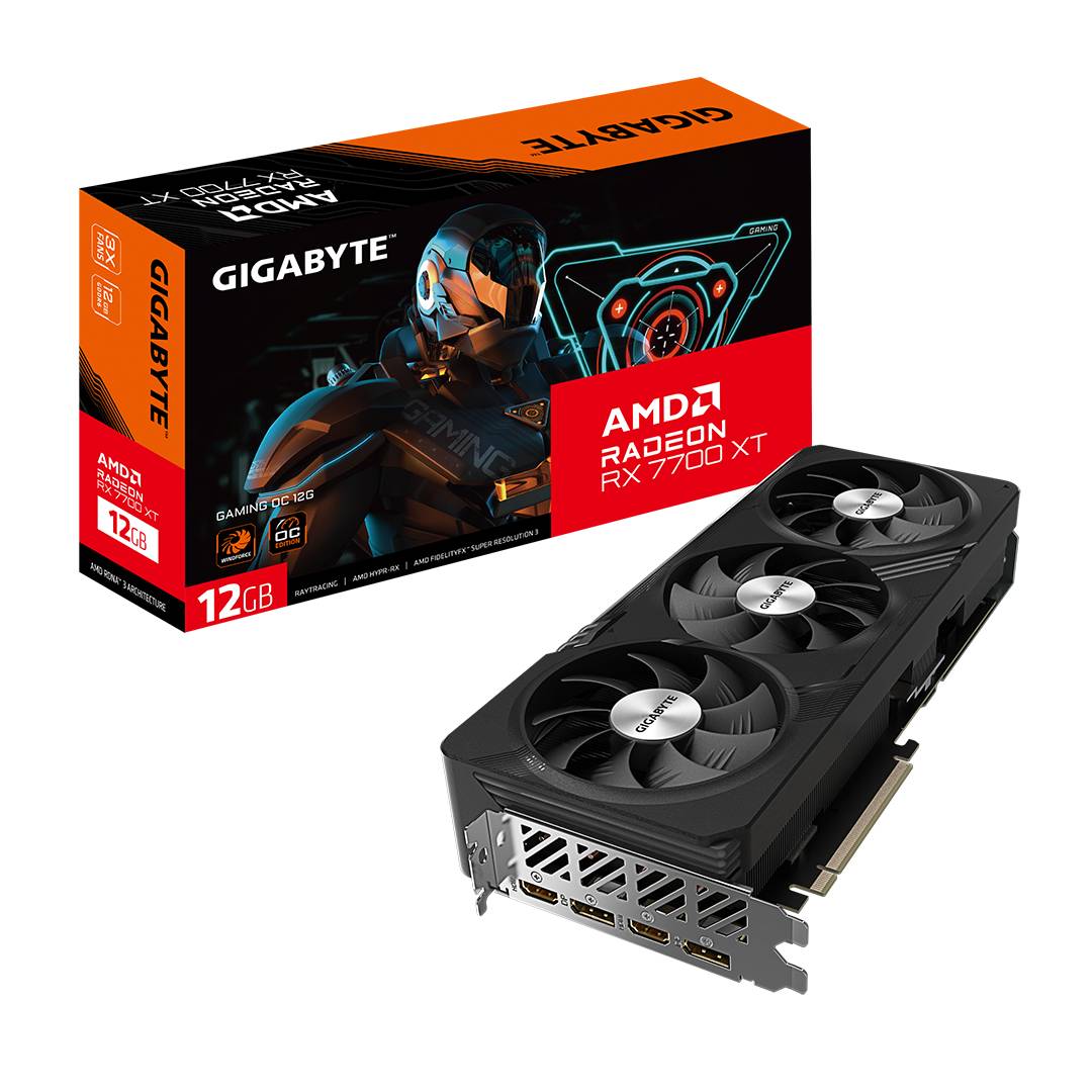 Tarjeta de Video Gigabyte Radeon RX 7700 XT Gaming OC 12G