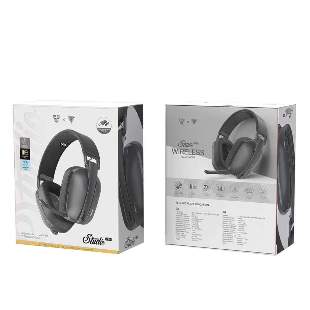 Audífonos Fantech Studio Pro WHG03P Grey Edition Wireless