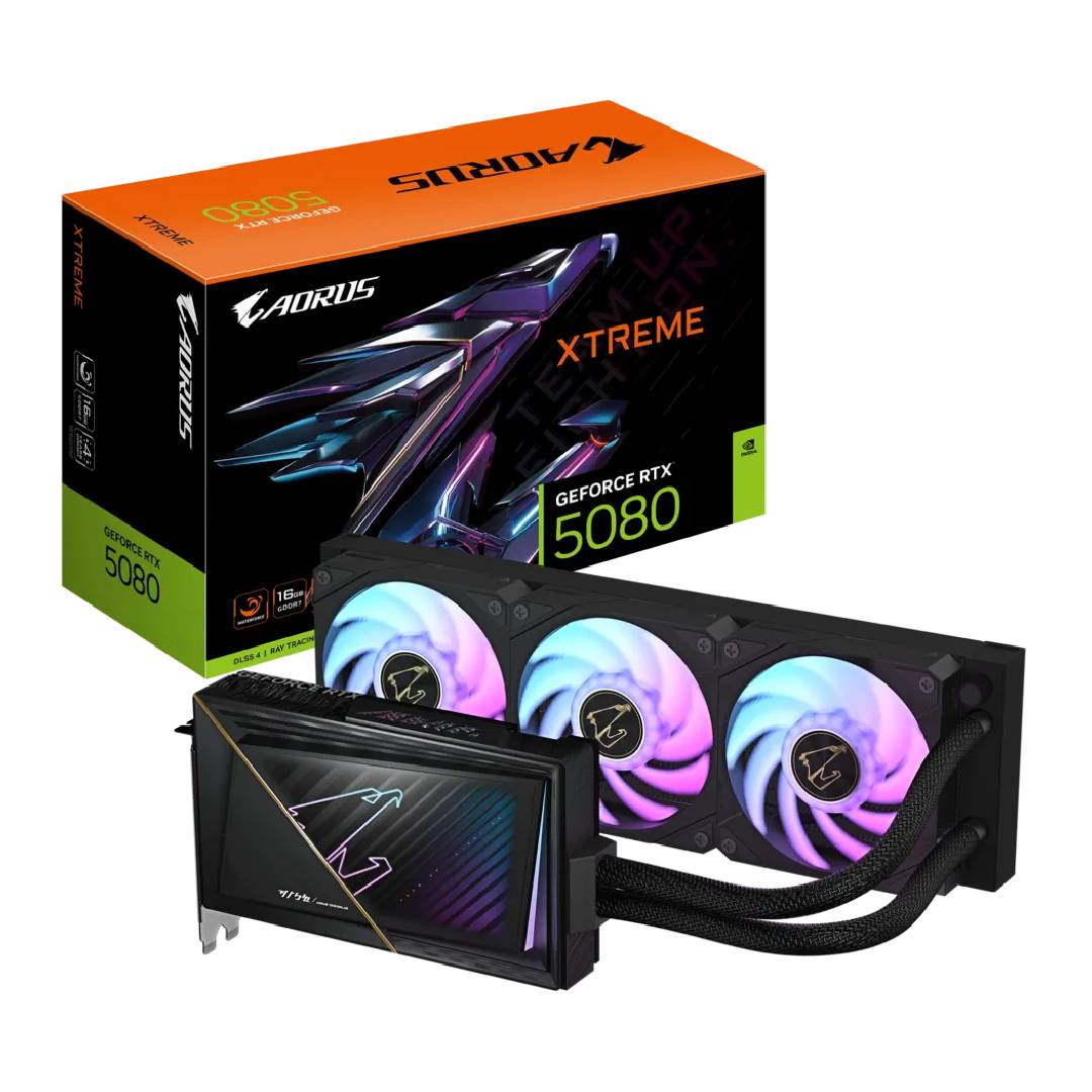 T. de Video Gigabyte GeForce RTX 5080 XTREME WATERFORCE 16G