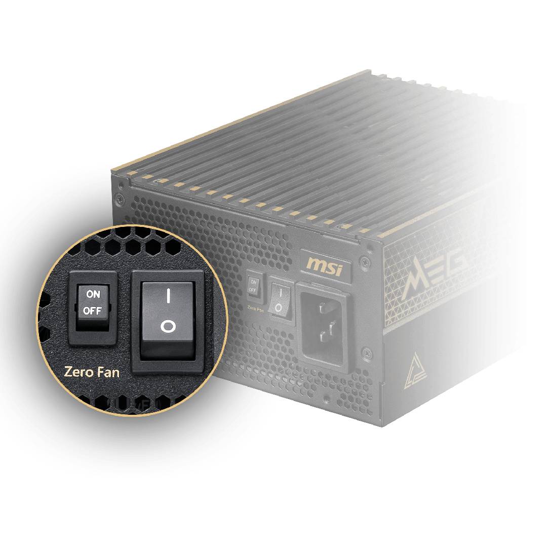 Fuente de Poder MSI MEG Ai1600T PCIE5 80+ Titanium