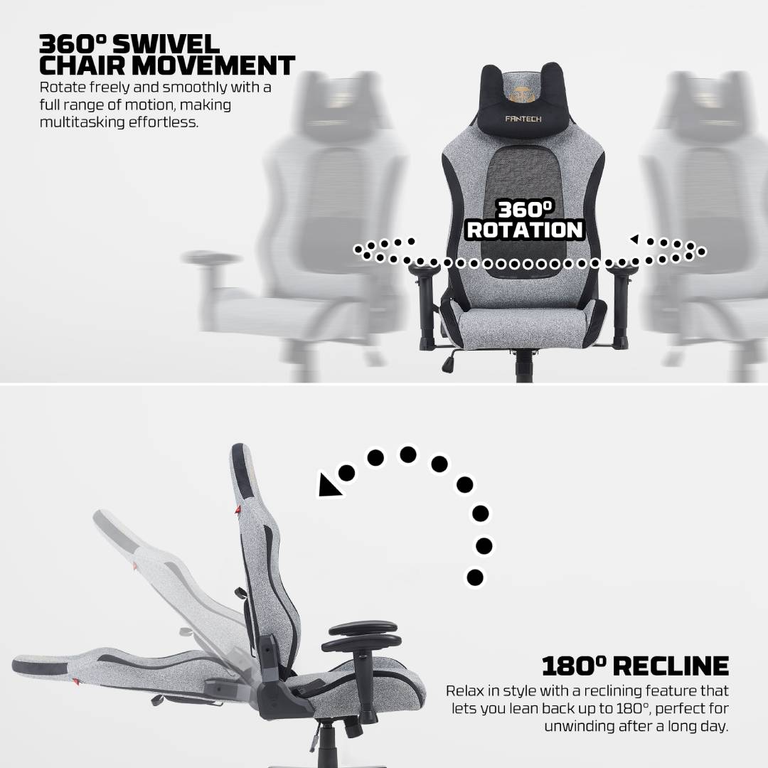 Silla Gamer Fantech GC195 Grey