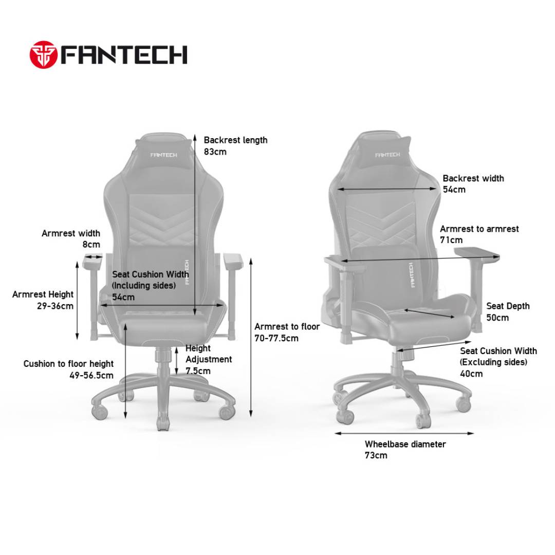 Silla Gamer Fantech GC192 Ledare Tank Black