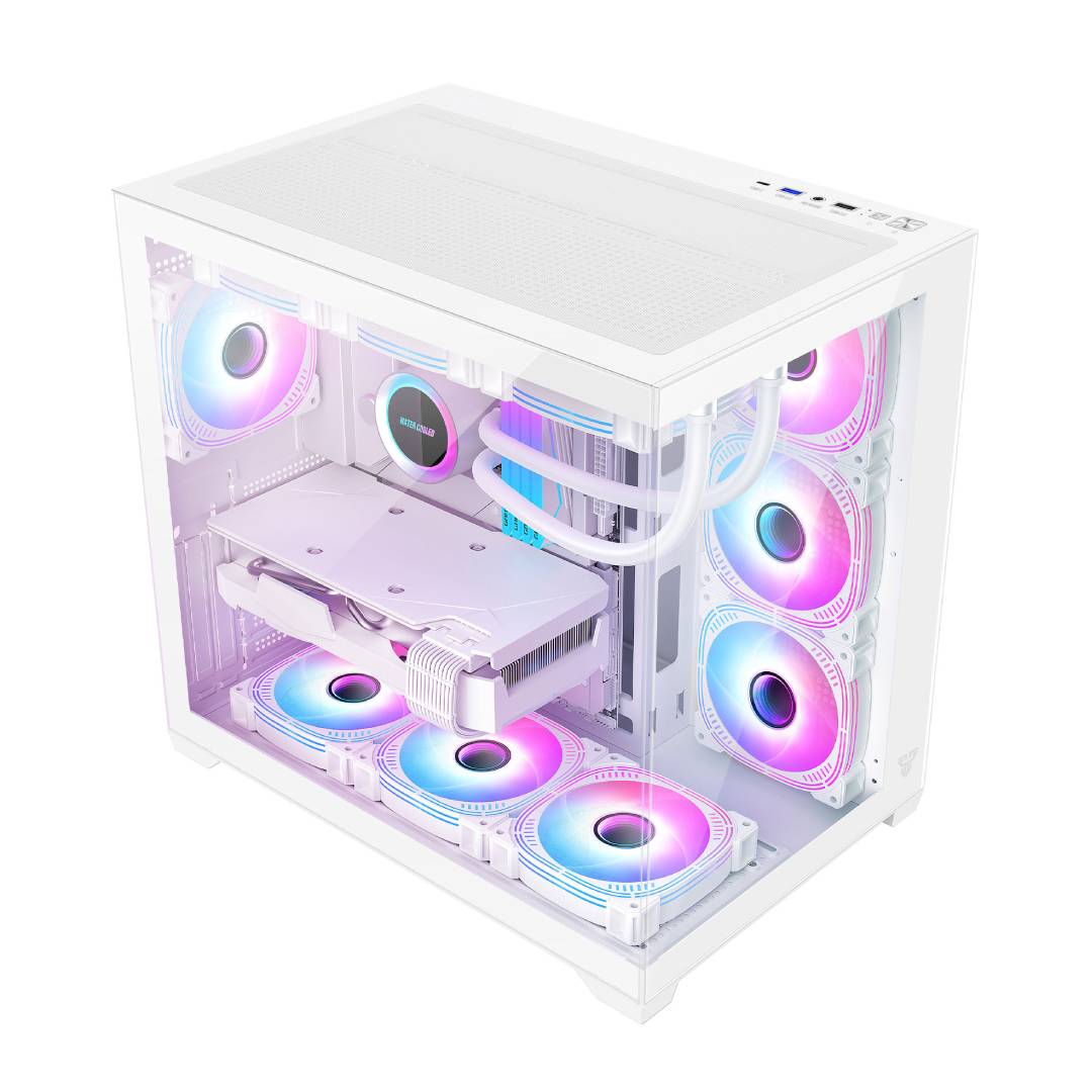 Gabinete Fantech CG85 LUMINA RGB White