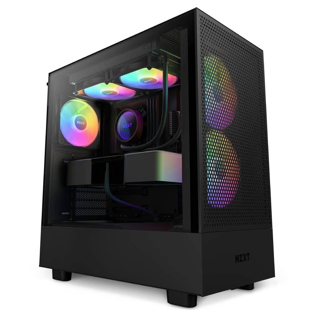 OPEN BOX Gabinete NZXT H5 Flow RGB ATX Mid Tower Negro