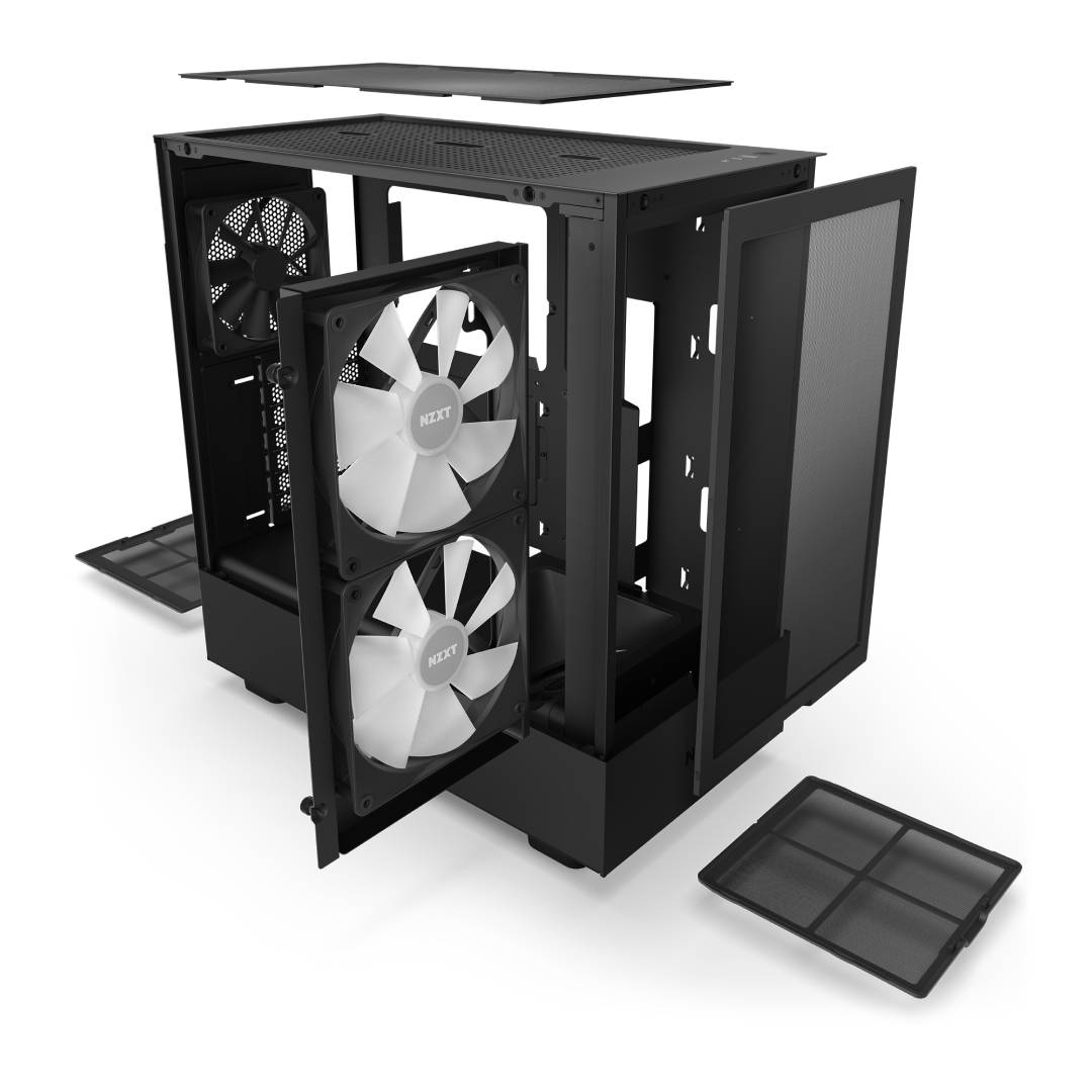 OPEN BOX Gabinete NZXT H5 Flow RGB ATX Mid Tower Negro