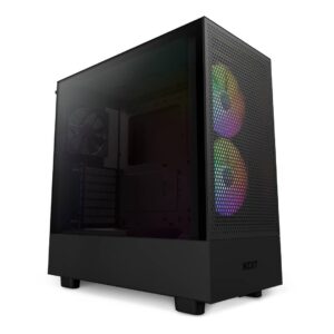 OPEN BOX Gabinete NZXT H5 Flow RGB ATX Mid Tower Negro