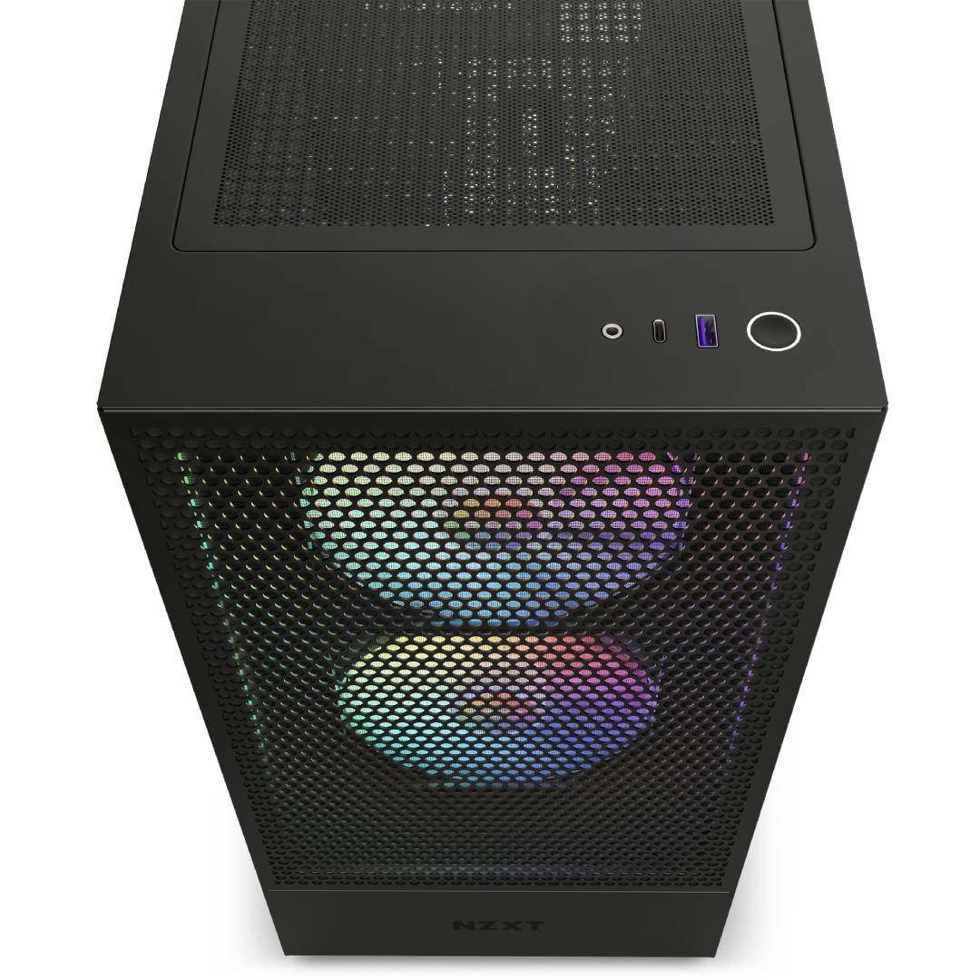 OPEN BOX Gabinete NZXT H5 Flow RGB ATX Mid Tower Negro