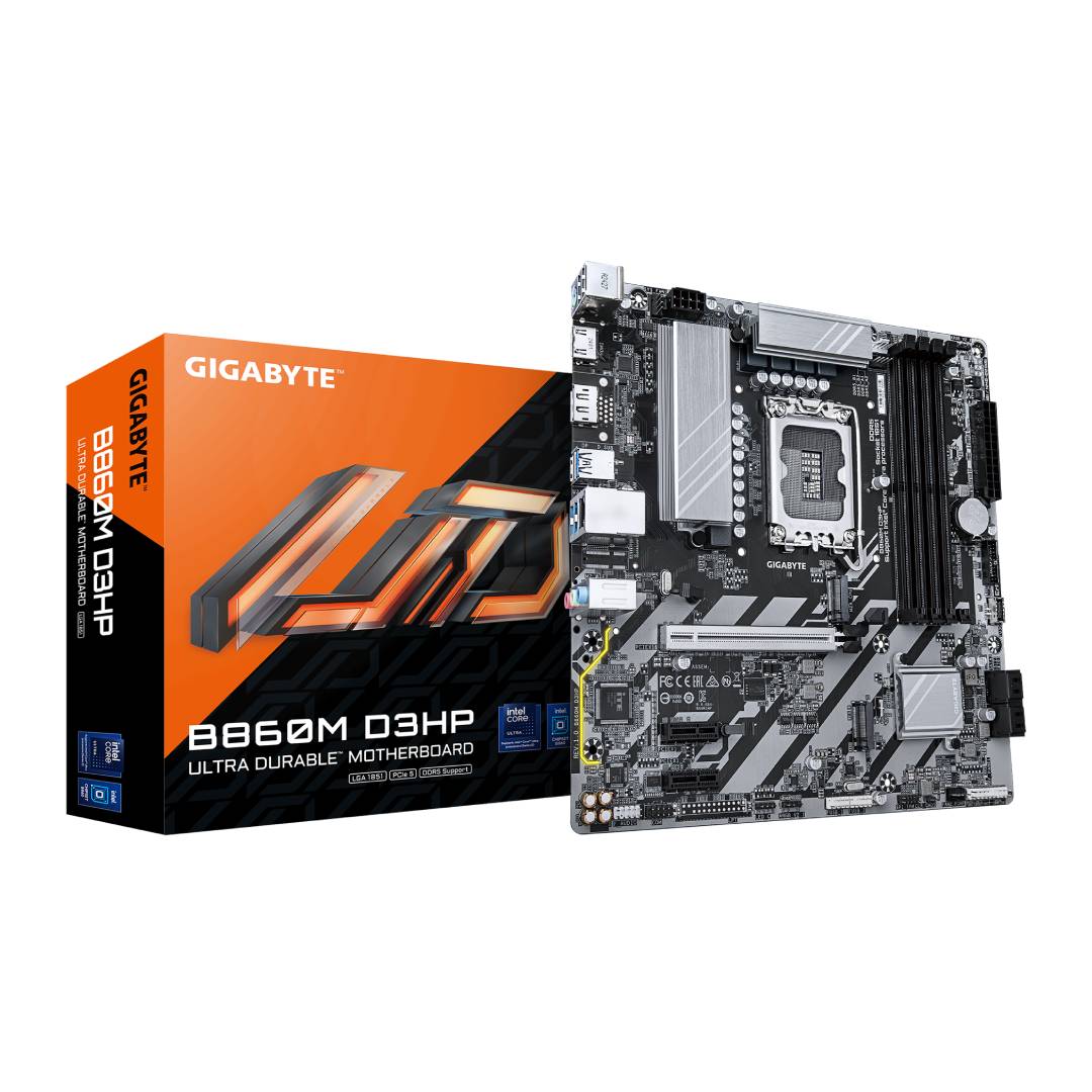 Placa Madre Gigabyte B860M D3HP, LGA1851, DDR5, mATX