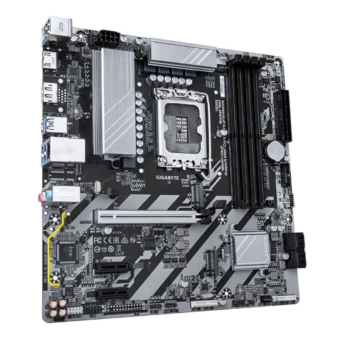 Placa Madre Gigabyte B860M D3HP, LGA1851, DDR5, mATX