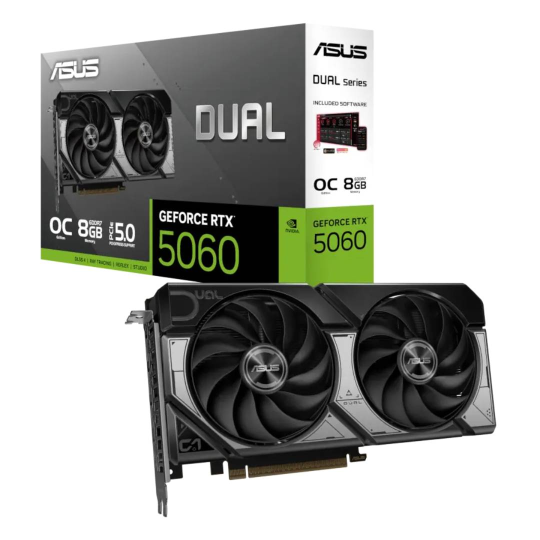 Tarjeta de Video ASUS Dual GeForce RTX 5060 OC 8GB