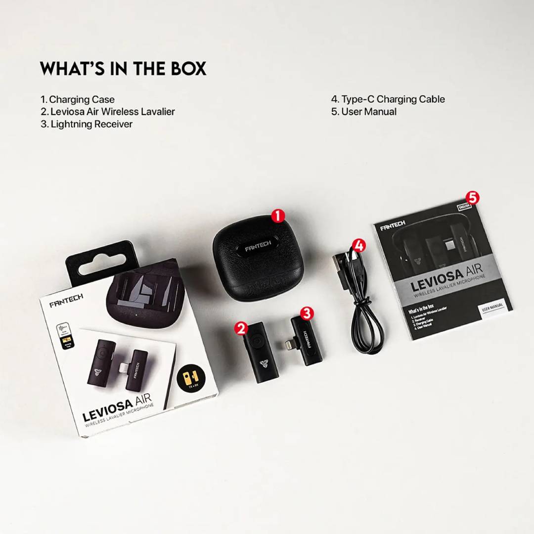 Microfono Lavalier Fantech Leviosa AIR Lightning