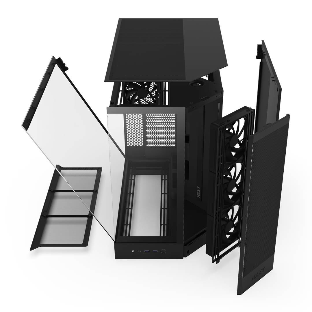 Gabinete NZXT H9 Flow (2025) Dual-Chamber Mid-Tower Black