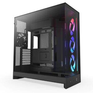 Gabinete NZXT H9 Flow RGB 2025 con Fans RGB y Control Black