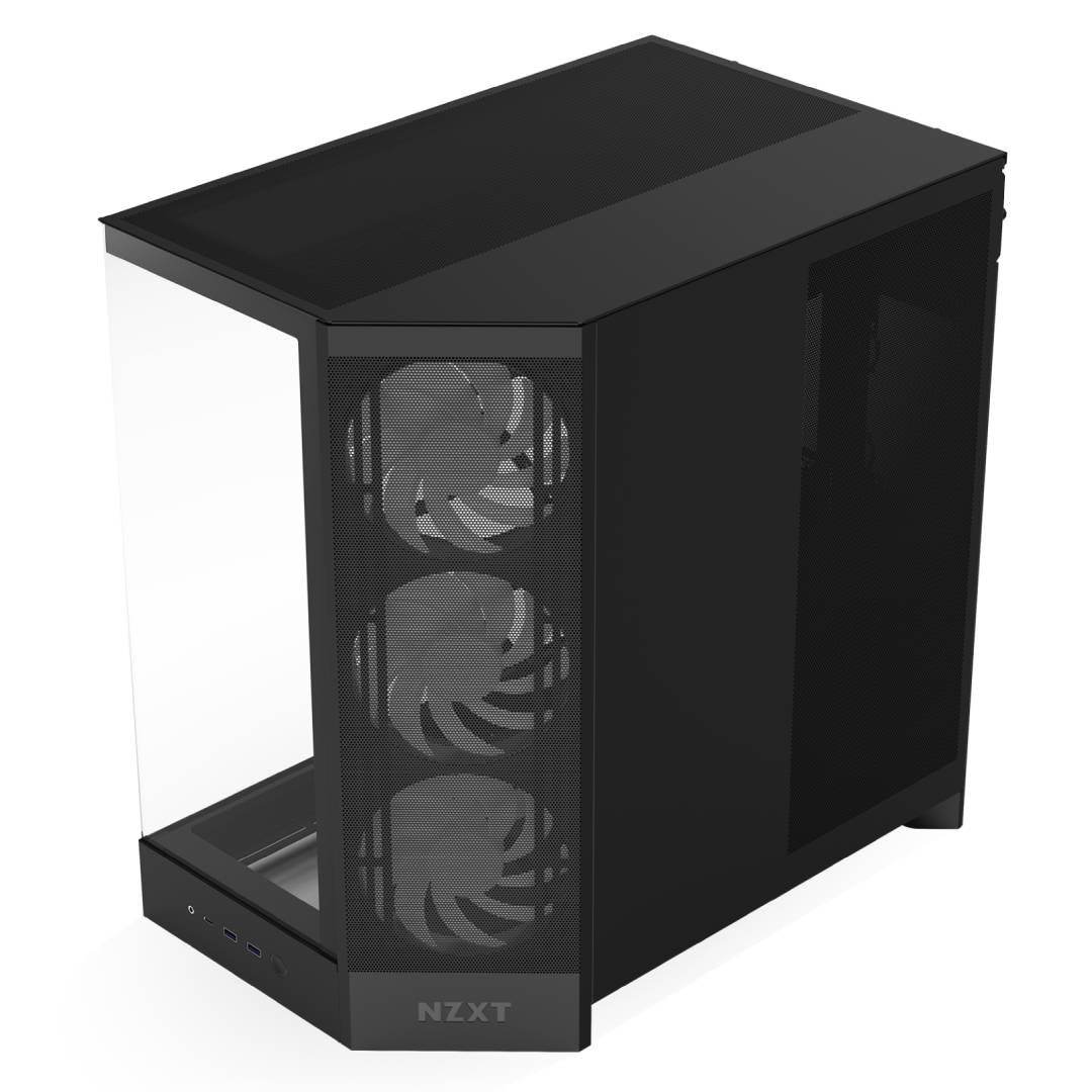 Gabinete NZXT H9 Flow RGB 2025 con Fans RGB y Control Black