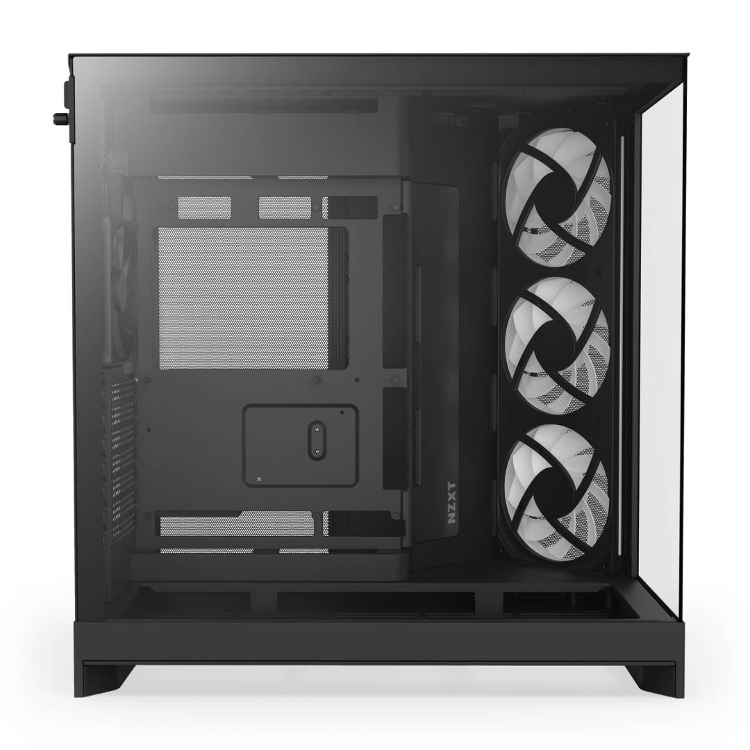 Gabinete NZXT H9 Flow RGB 2025 con Fans RGB y Control Black